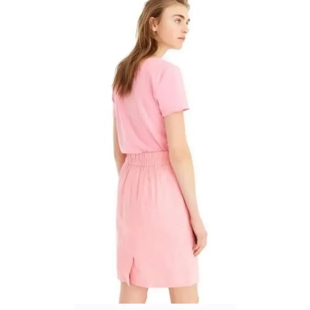 J.Crew Pink Pull-on skirt in Beauchamps Linen size XS